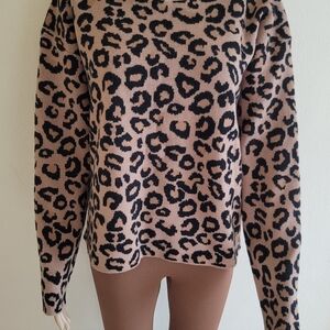 Rachel Zoe Brown Leopard  Sweater